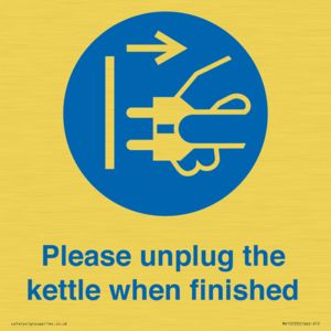 Please unplug the kettle when finished